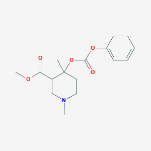 molecular formula C16H21NO5 B373450 Methyl 1,4-dimethyl-4-[(phenoxycarbonyl)oxy]-3-piperidinecarboxylate 
