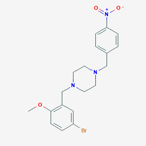 molecular formula C19H22BrN3O3 B3734504 1-(5-bromo-2-methoxybenzyl)-4-(4-nitrobenzyl)piperazine 