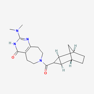 molecular formula C19H26N4O2 B3734520 2-(dimethylamino)-7-[(1R*,2S*,4R*,5S*)-tricyclo[3.2.1.0~2,4~]oct-3-ylcarbonyl]-3,5,6,7,8,9-hexahydro-4H-pyrimido[4,5-d]azepin-4-one 