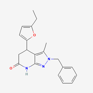 molecular formula C20H21N3O2 B3734522 2-benzyl-4-(5-ethyl-2-furyl)-3-methyl-2,4,5,7-tetrahydro-6H-pyrazolo[3,4-b]pyridin-6-one 
