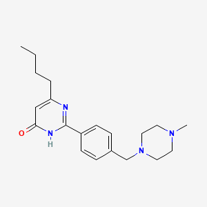 molecular formula C20H28N4O B3734529 6-butyl-2-{4-[(4-methyl-1-piperazinyl)methyl]phenyl}-4(3H)-pyrimidinone trifluoroacetate 
