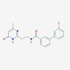 molecular formula C20H18FN3O2 B3734551 3'-fluoro-N-[2-(4-methyl-6-oxo-1,6-dihydropyrimidin-2-yl)ethyl]biphenyl-3-carboxamide 