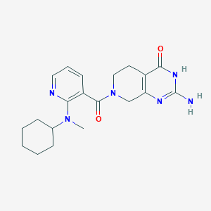molecular formula C20H26N6O2 B3734568 2-amino-7-({2-[cyclohexyl(methyl)amino]pyridin-3-yl}carbonyl)-5,6,7,8-tetrahydropyrido[3,4-d]pyrimidin-4(3H)-one 