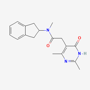 molecular formula C18H21N3O2 B3734576 N-(2,3-dihydro-1H-inden-2-yl)-2-(2,4-dimethyl-6-oxo-1,6-dihydropyrimidin-5-yl)-N-methylacetamide 