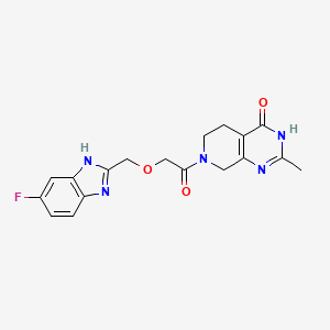 7-{[(5-fluoro-1H-benzimidazol-2-yl)methoxy]acetyl}-2-methyl-5,6,7,8-tetrahydropyrido[3,4-d]pyrimidin-4(3H)-one