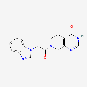 molecular formula C17H17N5O2 B3734588 7-[2-(1H-benzimidazol-1-yl)propanoyl]-5,6,7,8-tetrahydropyrido[3,4-d]pyrimidin-4(3H)-one 