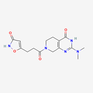 molecular formula C15H19N5O4 B3734600 2-(dimethylamino)-7-[3-(3-hydroxy-5-isoxazolyl)propanoyl]-5,6,7,8-tetrahydropyrido[3,4-d]pyrimidin-4(3H)-one 