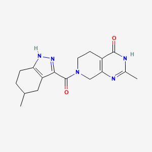 molecular formula C17H21N5O2 B3734610 2-methyl-7-[(5-methyl-4,5,6,7-tetrahydro-2H-indazol-3-yl)carbonyl]-5,6,7,8-tetrahydropyrido[3,4-d]pyrimidin-4(3H)-one 