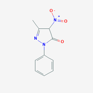 molecular formula C10H9N3O3 B373462 1-Phenyl-3-methyl-4-nitro-2-pyrazoline-5-one 