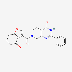 molecular formula C22H19N3O4 B3734620 7-[(4-oxo-4,5,6,7-tetrahydro-1-benzofuran-3-yl)carbonyl]-2-phenyl-5,6,7,8-tetrahydropyrido[3,4-d]pyrimidin-4(3H)-one 