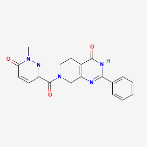 molecular formula C19H17N5O3 B3734624 7-[(1-methyl-6-oxo-1,6-dihydropyridazin-3-yl)carbonyl]-2-phenyl-5,6,7,8-tetrahydropyrido[3,4-d]pyrimidin-4(3H)-one 