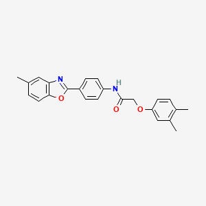 2-(3,4-dimethylphenoxy)-N-[4-(5-methyl-1,3-benzoxazol-2-yl)phenyl]acetamide