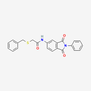 molecular formula C23H18N2O3S B3734677 2-(benzylthio)-N-(1,3-dioxo-2-phenyl-2,3-dihydro-1H-isoindol-5-yl)acetamide 