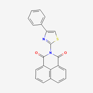 molecular formula C21H12N2O2S B3734702 2-(4-phenyl-1,3-thiazol-2-yl)-1H-benzo[de]isoquinoline-1,3(2H)-dione 
