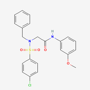 molecular formula C22H21ClN2O4S B3734710 N~2~-benzyl-N~2~-[(4-chlorophenyl)sulfonyl]-N~1~-(3-methoxyphenyl)glycinamide 