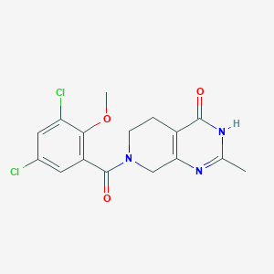 molecular formula C16H15Cl2N3O3 B3734722 7-(3,5-dichloro-2-methoxybenzoyl)-2-methyl-5,6,7,8-tetrahydropyrido[3,4-d]pyrimidin-4(3H)-one 
