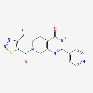 molecular formula C17H16N6O2S B3734730 7-[(4-ethyl-1,2,3-thiadiazol-5-yl)carbonyl]-2-pyridin-4-yl-5,6,7,8-tetrahydropyrido[3,4-d]pyrimidin-4(3H)-one 