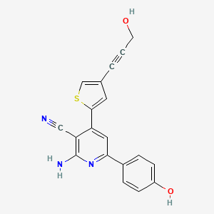 molecular formula C19H13N3O2S B3734750 2-amino-6-(4-hydroxyphenyl)-4-[4-(3-hydroxyprop-1-yn-1-yl)-2-thienyl]nicotinonitrile 