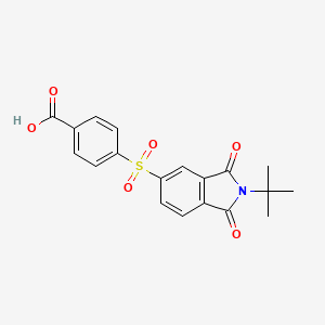 molecular formula C19H17NO6S B3734764 4-[(2-tert-butyl-1,3-dioxo-2,3-dihydro-1H-isoindol-5-yl)sulfonyl]benzoic acid 