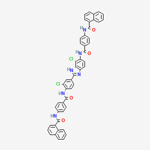 N-[4-({[2-chloro-4-(7-chloro-6-{[4-(1-naphthoylamino)benzoyl]amino}-1H-benzimidazol-2-yl)phenyl]amino}carbonyl)phenyl]-1-naphthamide