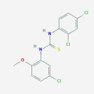 molecular formula C14H11Cl3N2OS B3734776 N-(5-chloro-2-methoxyphenyl)-N'-(2,4-dichlorophenyl)thiourea 