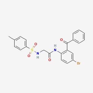 molecular formula C22H19BrN2O4S B3734793 N~1~-(2-benzoyl-4-bromophenyl)-N~2~-[(4-methylphenyl)sulfonyl]glycinamide 