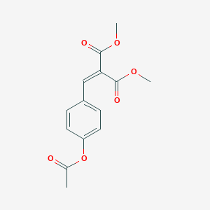 molecular formula C14H14O6 B373485 Dimethyl 2-[4-(acetyloxy)phenyl]-1,1-ethylenedicarboxylate 