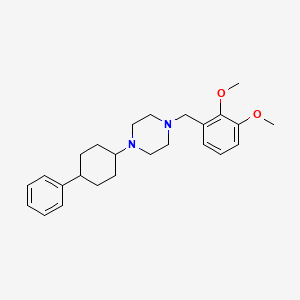 molecular formula C25H34N2O2 B3734851 1-(2,3-dimethoxybenzyl)-4-(4-phenylcyclohexyl)piperazine 