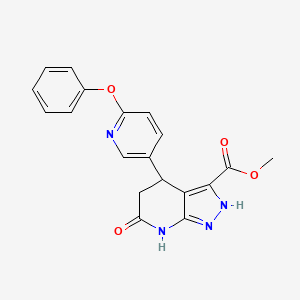 molecular formula C19H16N4O4 B3734866 methyl 6-oxo-4-(6-phenoxypyridin-3-yl)-4,5,6,7-tetrahydro-1H-pyrazolo[3,4-b]pyridine-3-carboxylate 
