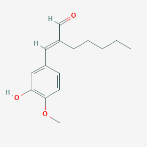 molecular formula C15H20O3 B373487 3-(3-Hydroxy-4-methoxyphenyl)-2-pentylacrylaldehyde 