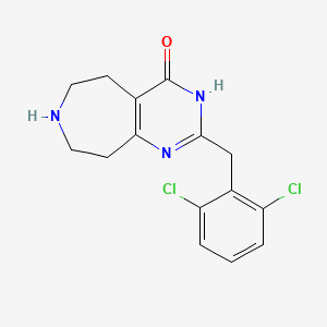 molecular formula C15H15Cl2N3O B3734870 2-(2,6-dichlorobenzyl)-3,5,6,7,8,9-hexahydro-4H-pyrimido[4,5-d]azepin-4-one 