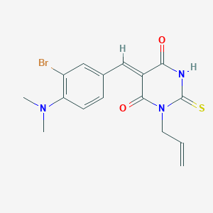 molecular formula C16H16BrN3O2S B3734881 1-allyl-5-[3-bromo-4-(dimethylamino)benzylidene]-2-thioxodihydro-4,6(1H,5H)-pyrimidinedione 