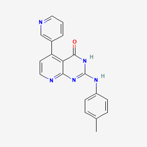 molecular formula C19H15N5O B3734896 2-[(4-methylphenyl)amino]-5-(3-pyridinyl)pyrido[2,3-d]pyrimidin-4(3H)-one 