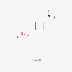 molecular formula C5H12ClNO B037349 (3-氨基环丁基)甲醇盐酸盐 CAS No. 1284250-10-7