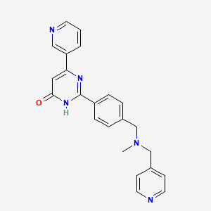 molecular formula C23H21N5O B3734908 2-(4-{[methyl(pyridin-4-ylmethyl)amino]methyl}phenyl)-6-pyridin-3-ylpyrimidin-4(3H)-one 