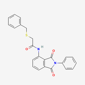 molecular formula C23H18N2O3S B3734913 2-(benzylthio)-N-(1,3-dioxo-2-phenyl-2,3-dihydro-1H-isoindol-4-yl)acetamide 