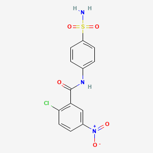 molecular formula C13H10ClN3O5S B3734917 N-[4-(aminosulfonyl)phenyl]-2-chloro-5-nitrobenzamide 
