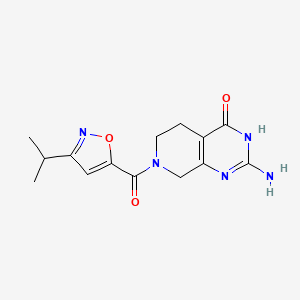 molecular formula C14H17N5O3 B3734922 2-amino-7-[(3-isopropylisoxazol-5-yl)carbonyl]-5,6,7,8-tetrahydropyrido[3,4-d]pyrimidin-4(3H)-one 