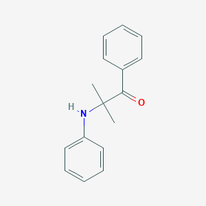 molecular formula C16H17NO B373493 2-Anilino-2-methyl-1-phenyl-1-propanone 