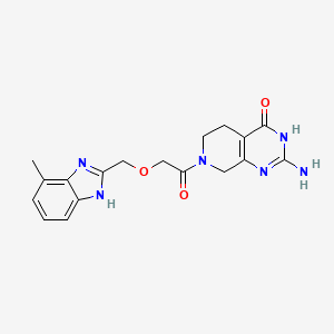 2-amino-7-{[(4-methyl-1H-benzimidazol-2-yl)methoxy]acetyl}-5,6,7,8-tetrahydropyrido[3,4-d]pyrimidin-4(3H)-one