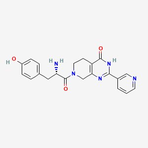 molecular formula C21H21N5O3 B3734948 2-pyridin-3-yl-7-L-tyrosyl-5,6,7,8-tetrahydropyrido[3,4-d]pyrimidin-4(3H)-one 