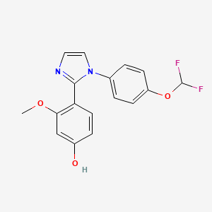 4-{1-[4-(difluoromethoxy)phenyl]-1H-imidazol-2-yl}-3-methoxyphenol
