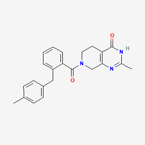 2-methyl-7-[2-(4-methylbenzyl)benzoyl]-5,6,7,8-tetrahydropyrido[3,4-d]pyrimidin-4(3H)-one
