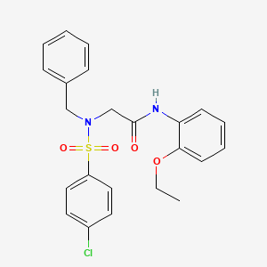 molecular formula C23H23ClN2O4S B3734988 N~2~-benzyl-N~2~-[(4-chlorophenyl)sulfonyl]-N~1~-(2-ethoxyphenyl)glycinamide 