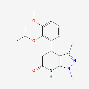 molecular formula C18H23N3O3 B3735005 4-(2-isopropoxy-3-methoxyphenyl)-1,3-dimethyl-1,4,5,7-tetrahydro-6H-pyrazolo[3,4-b]pyridin-6-one 