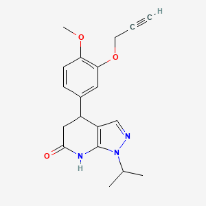 molecular formula C19H21N3O3 B3735023 1-isopropyl-4-[4-methoxy-3-(2-propyn-1-yloxy)phenyl]-1,4,5,7-tetrahydro-6H-pyrazolo[3,4-b]pyridin-6-one 