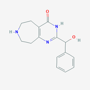 molecular formula C15H17N3O2 B3735057 2-[hydroxy(phenyl)methyl]-3,5,6,7,8,9-hexahydro-4H-pyrimido[4,5-d]azepin-4-one 