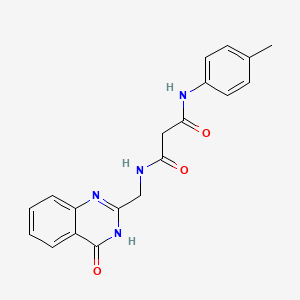molecular formula C19H18N4O3 B3735059 N-(4-methylphenyl)-N'-[(4-oxo-3,4-dihydroquinazolin-2-yl)methyl]malonamide 
