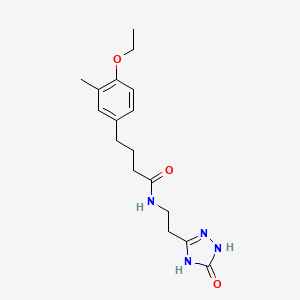 molecular formula C17H24N4O3 B3735066 4-(4-ethoxy-3-methylphenyl)-N-[2-(5-oxo-4,5-dihydro-1H-1,2,4-triazol-3-yl)ethyl]butanamide 