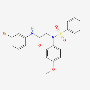 molecular formula C21H19BrN2O4S B3735104 N~1~-(3-bromophenyl)-N~2~-(4-methoxyphenyl)-N~2~-(phenylsulfonyl)glycinamide 